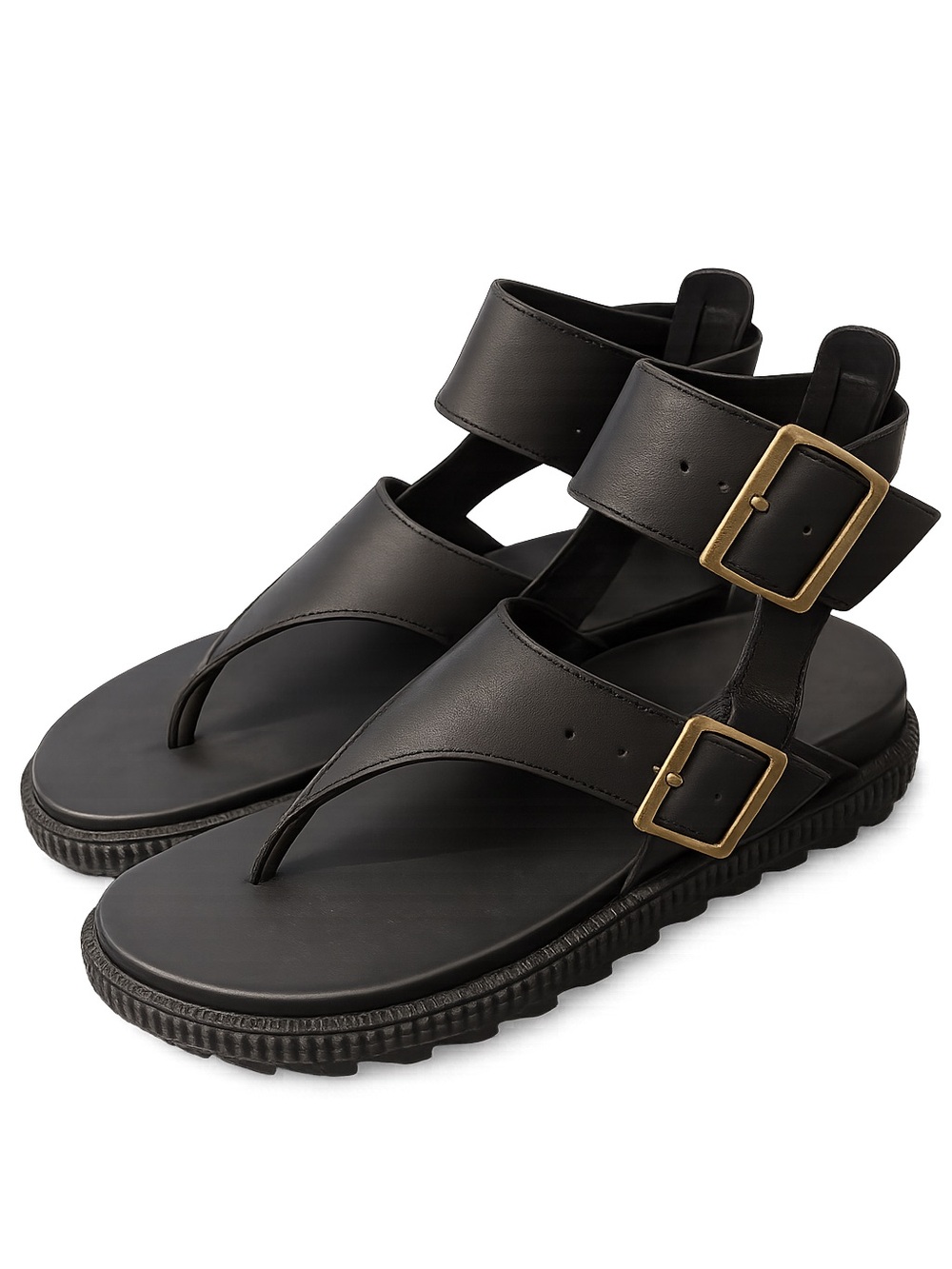 Like New! $140 Sorel Black Thong Sandals with Ankle Strap sz 8.5 - Picture 7 of 7